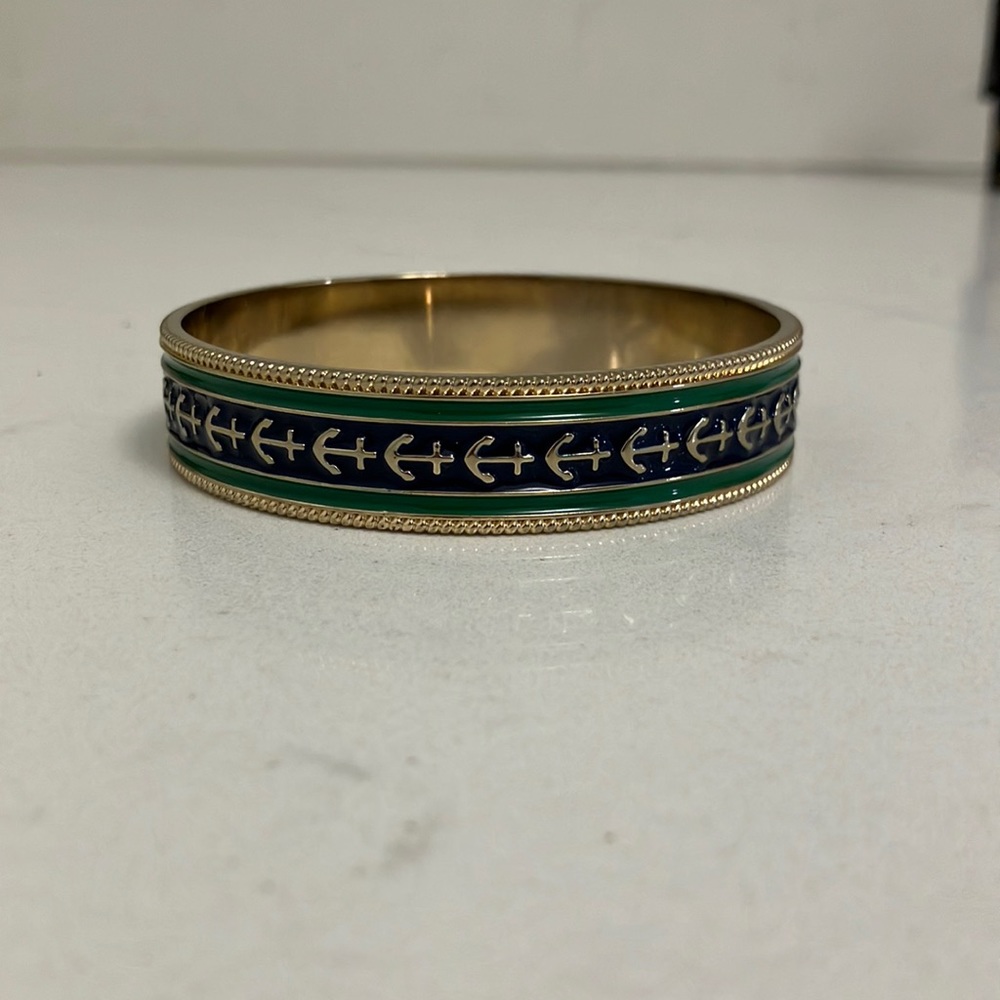 Sperry Navy & Gold Anchor Bangle